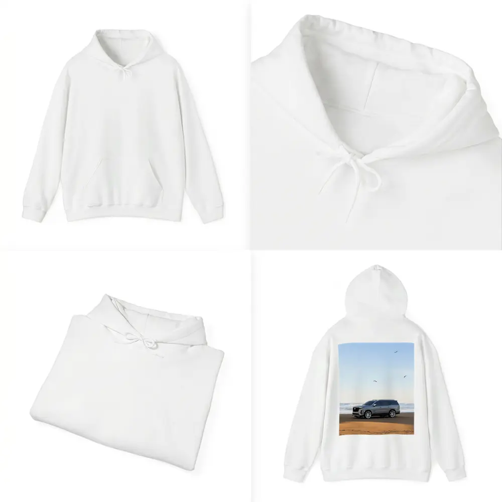 Cadillac Escalade Gray SUV Beach Shore – Hoodies