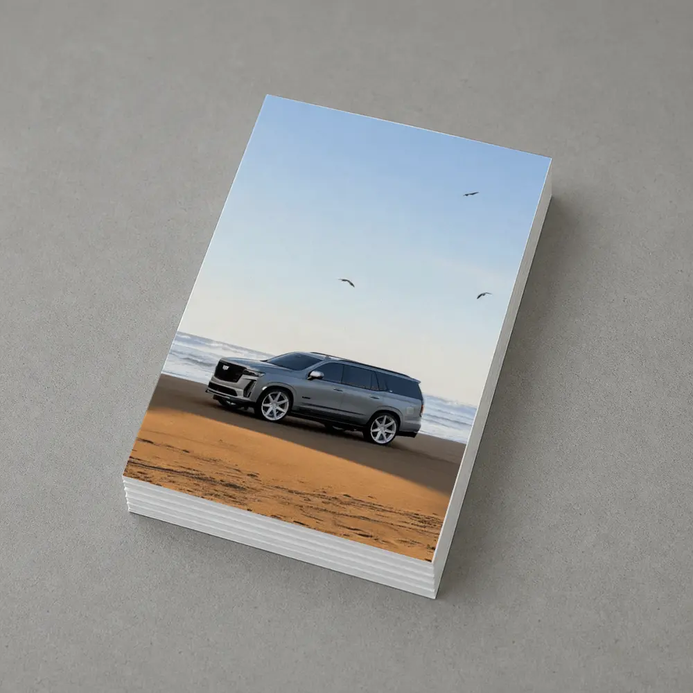 Cadillac Escalade Gray SUV Beach Shore – Postcards