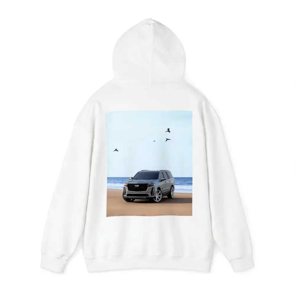 Cadillac Escalade Gray SUV Beach Shore – Hoodies