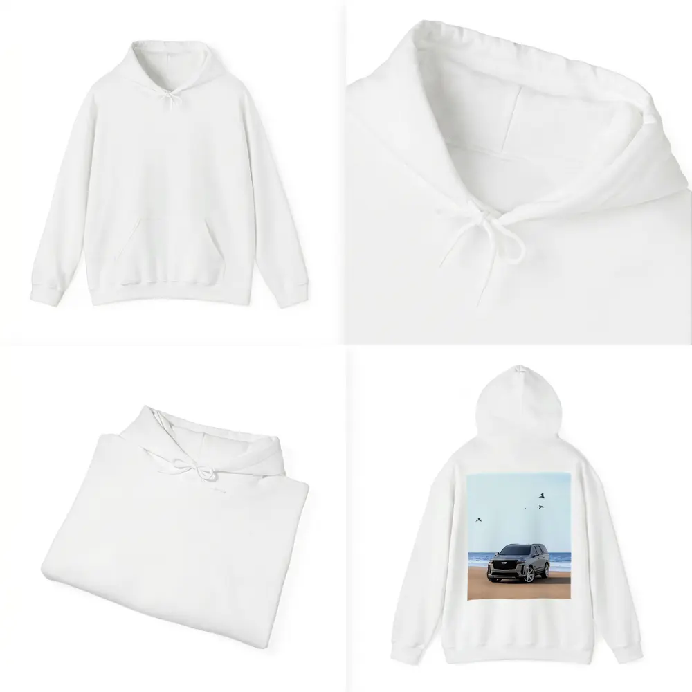 Cadillac Escalade Gray SUV Beach Shore – Hoodies