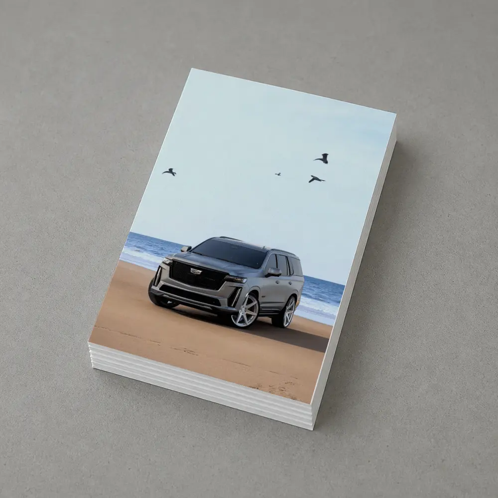 Cadillac Escalade Gray SUV Beach Shore – Postcards