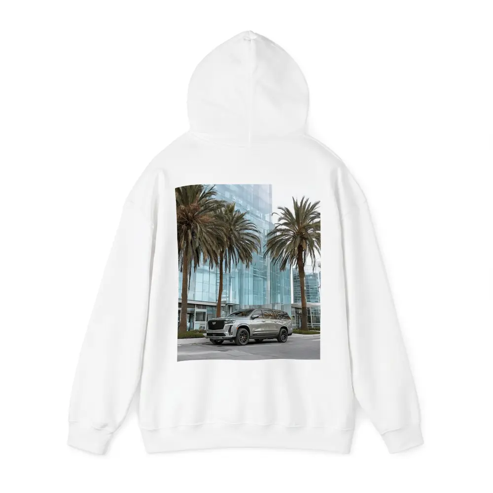 Cadillac Escalade Gray Urban Palm Trees – Hoodies