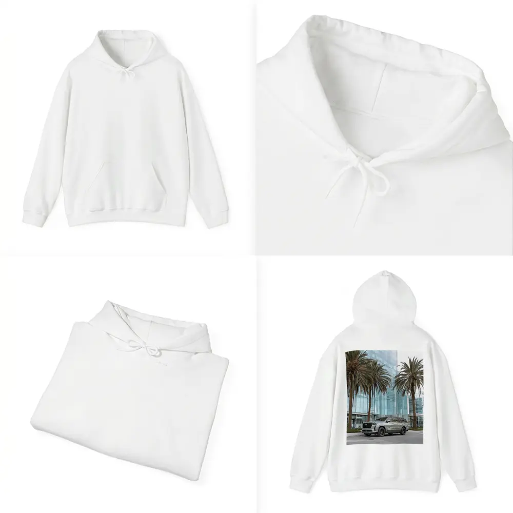 Cadillac Escalade Gray Urban Palm Trees – Hoodies