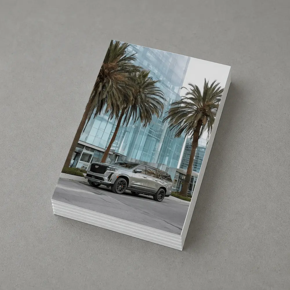 Cadillac Escalade Gray Urban Palm Trees – Postcards
