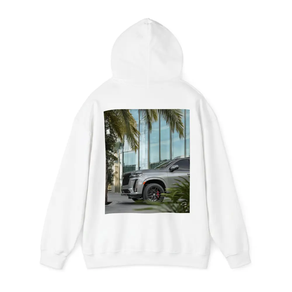 Cadillac Escalade Gray SUV Palm Tree – Hoodies
