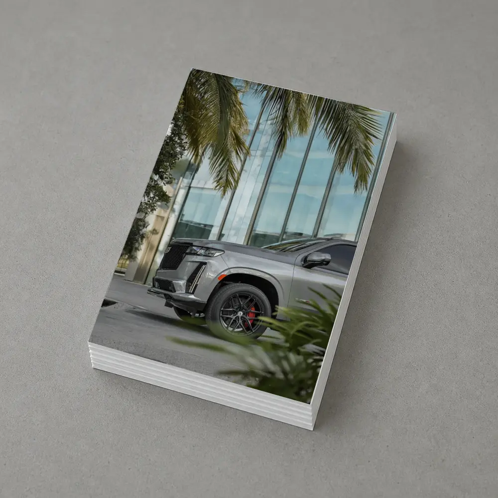 Cadillac Escalade Gray SUV Palm Tree – Postcards
