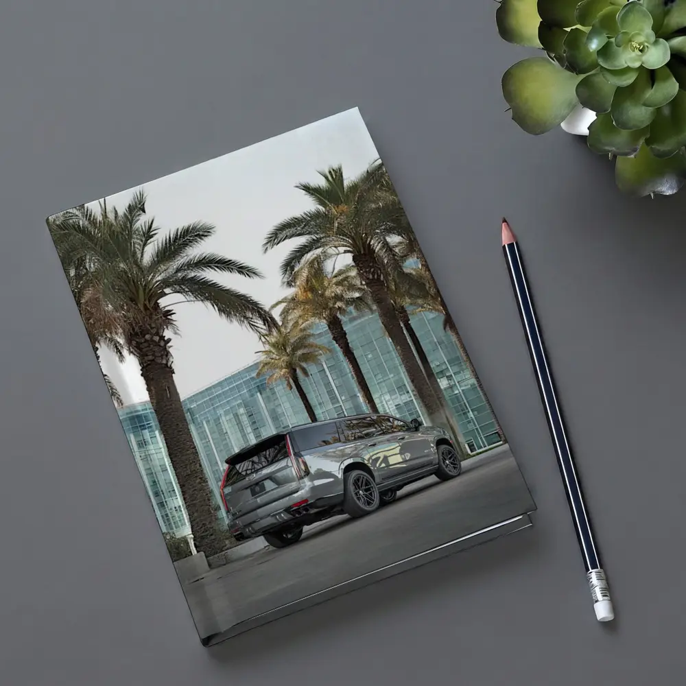 Cadillac Escalade Gray Under Palm Trees – Notebooks