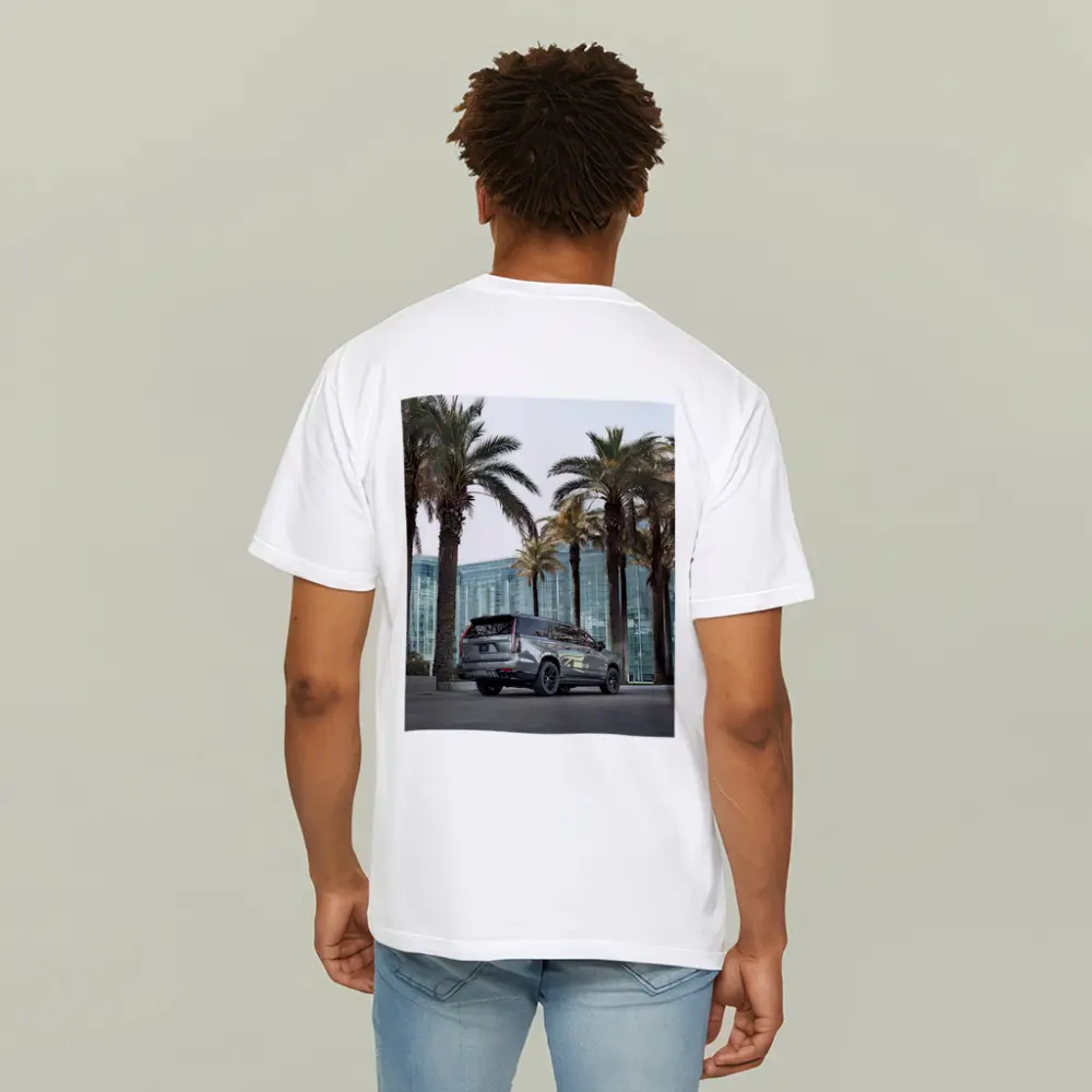 Cadillac Escalade Gray Under Palm Trees – T-Shirts
