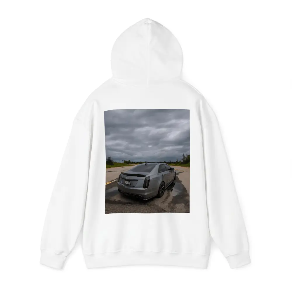 Cadillac CTS Sedan Gray Stormy Road – Hoodies