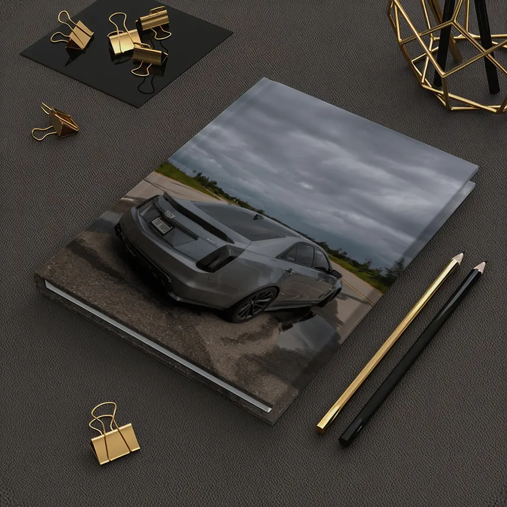 Cadillac CTS Sedan Gray Stormy Road – Notebooks