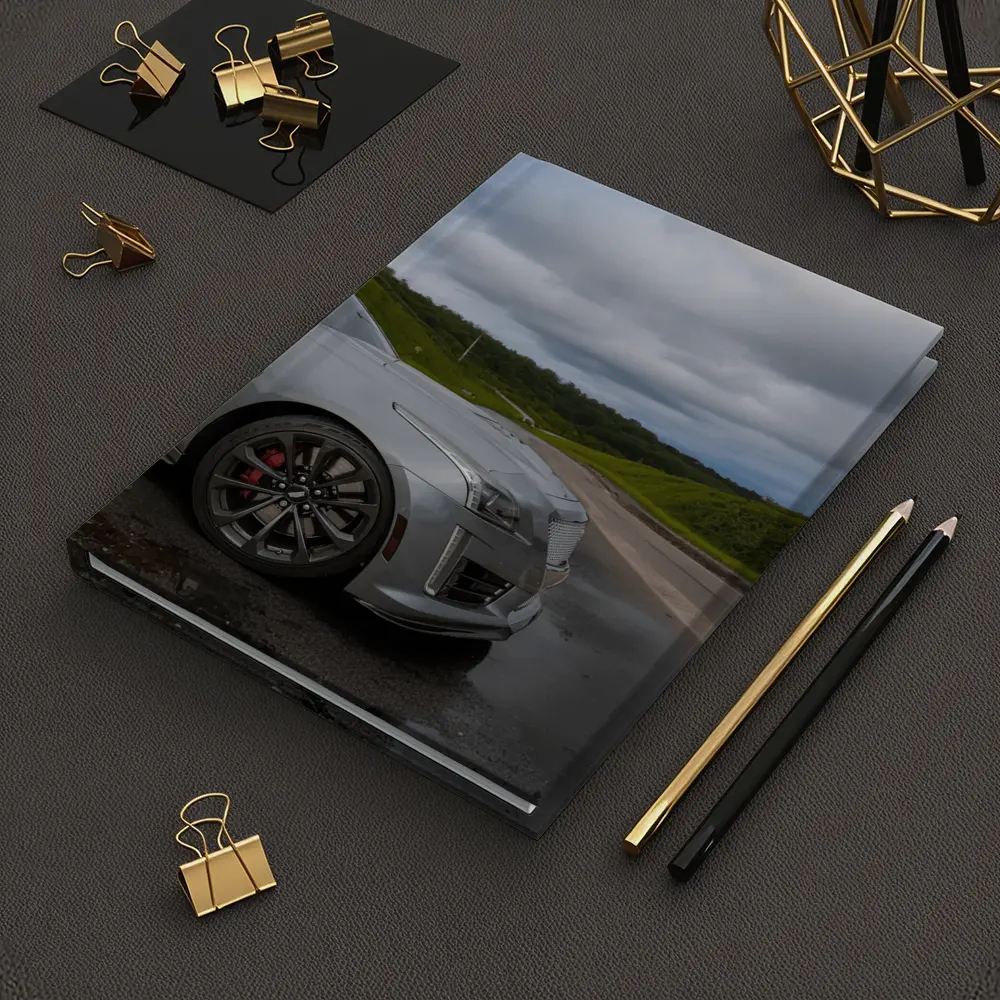 Cadillac CTS Silver Sedan Wet Road – Notebooks
