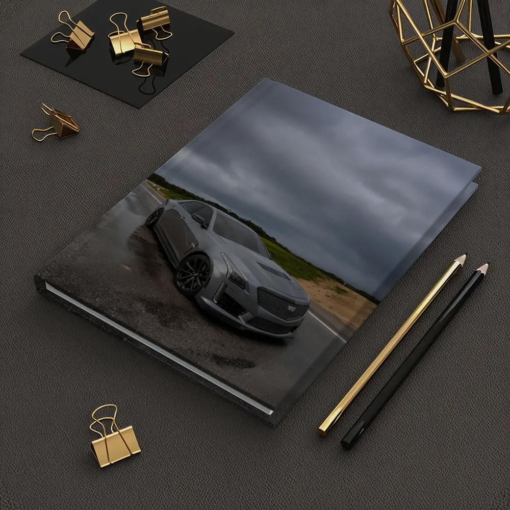 Cadillac CTS Gray Sedan Stormy Road – Notebooks