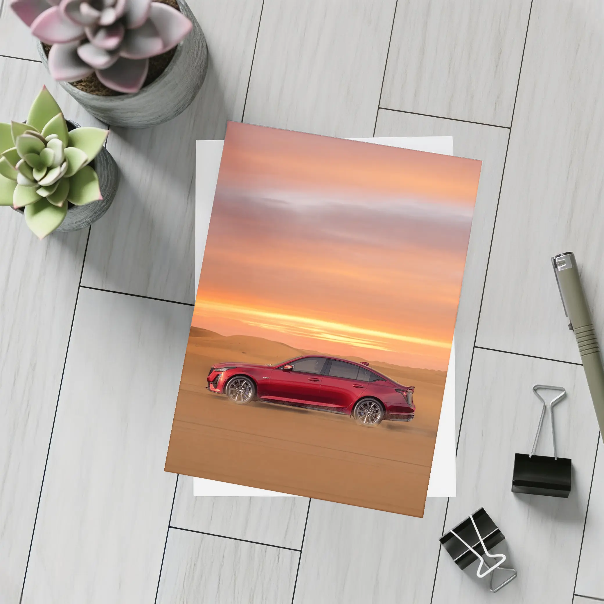 Cadillac CT5 Red Desert Sunset Drive – Postcards