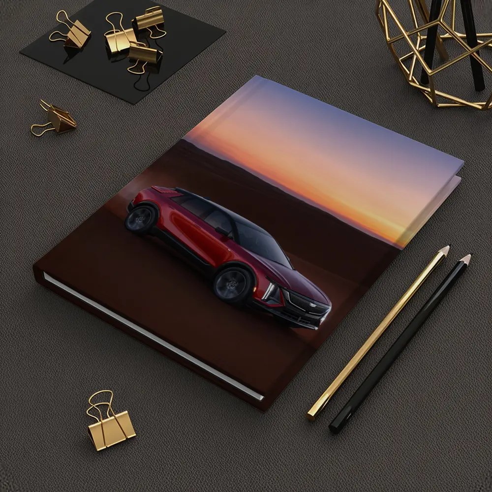 Cadillac Lyriq Red SUV Desert Sunset – Notebooks