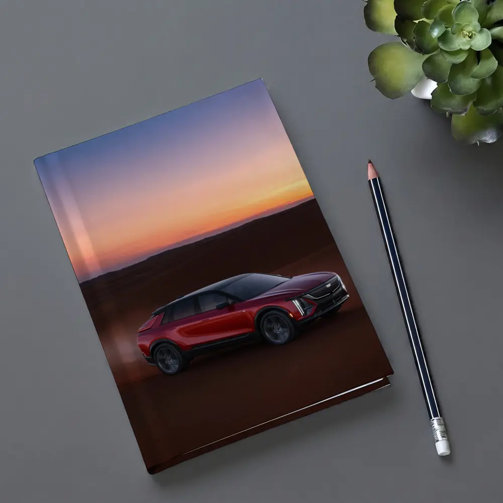Cadillac Lyriq Red SUV Desert Sunset – Notebooks
