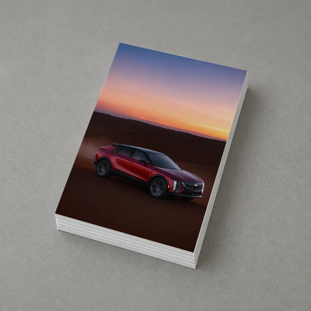 Cadillac Lyriq Red SUV Desert Sunset – Postcards