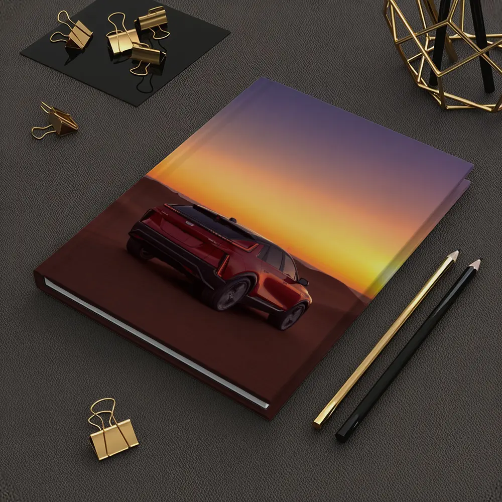 Cadillac SUV Red Desert Sunset Dunes – Notebooks