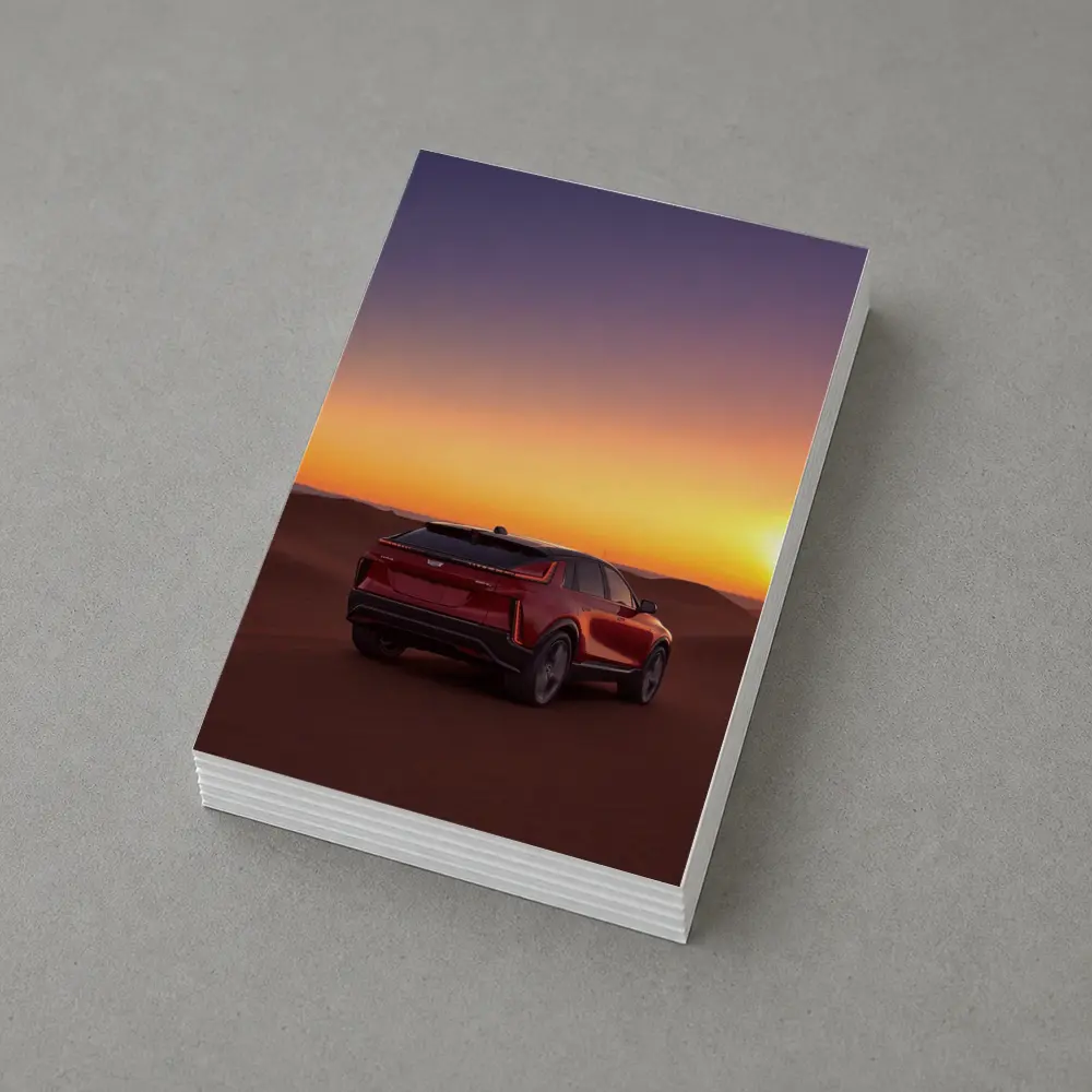 Cadillac SUV Red Desert Sunset Dunes – Postcards