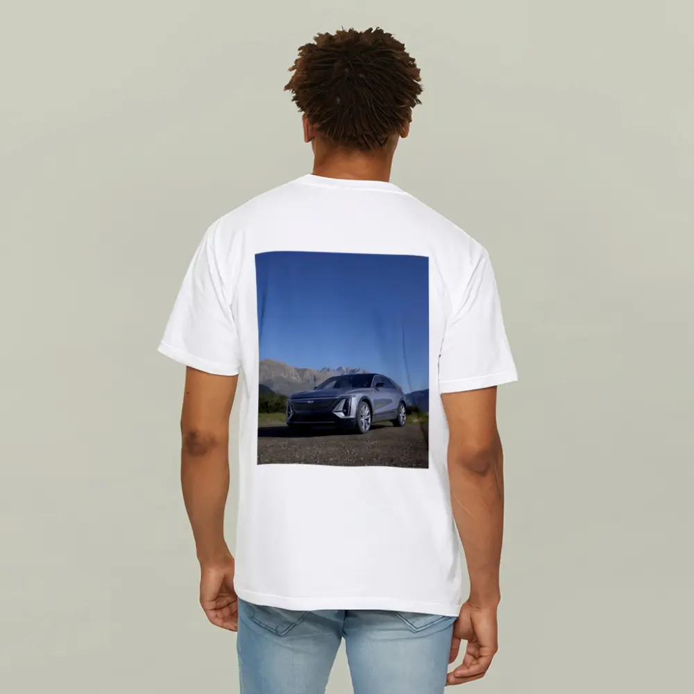 Cadillac Lyriq SUV Mountain Landscape Gray – T-Shirts