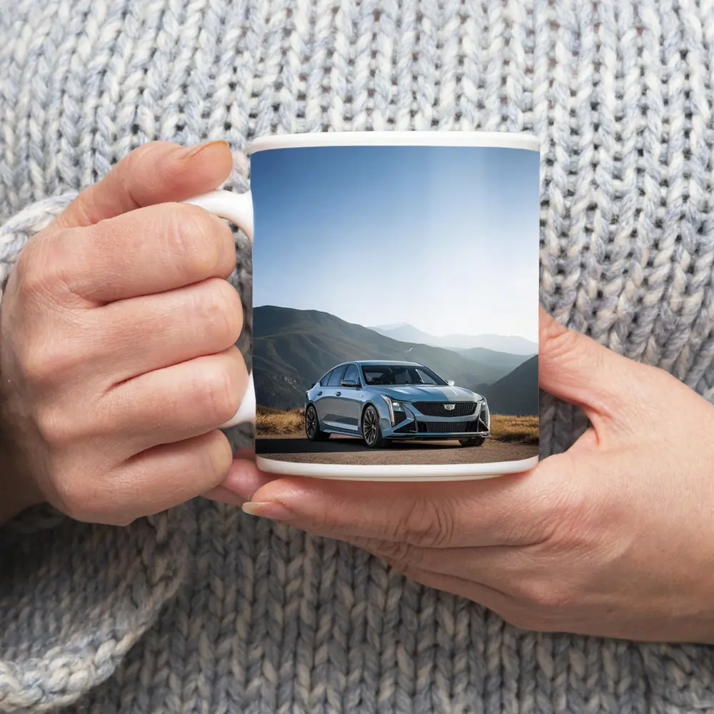 Cadillac CT5 Silver Sedan Mountain Road – Mugs