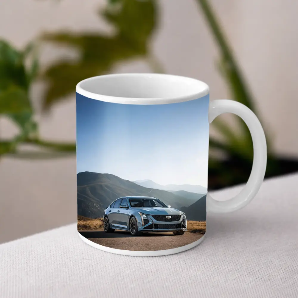 Cadillac CT5 Silver Sedan Mountain Road – Mugs