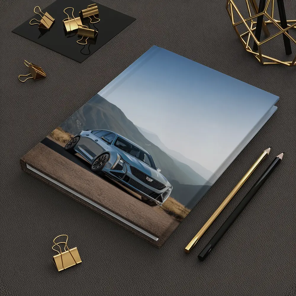 Cadillac CT5 Silver Sedan Mountain Road – Notebooks