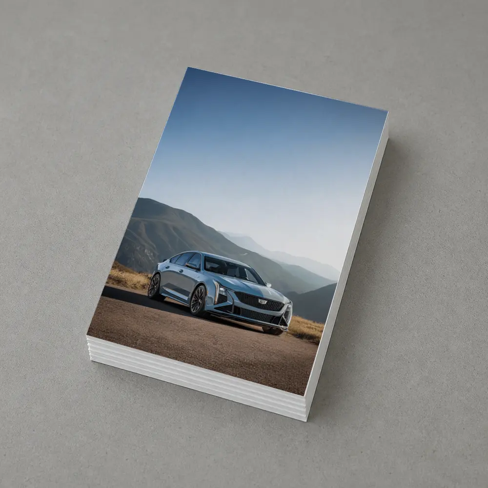 Cadillac CT5 Silver Sedan Mountain Road – Postcards