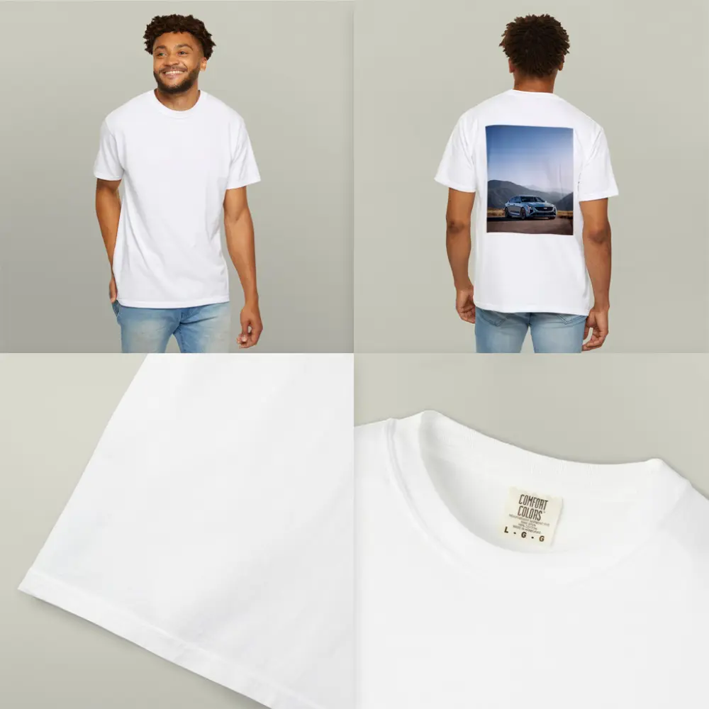 Cadillac CT5 Silver Sedan Mountain Road – T-Shirts