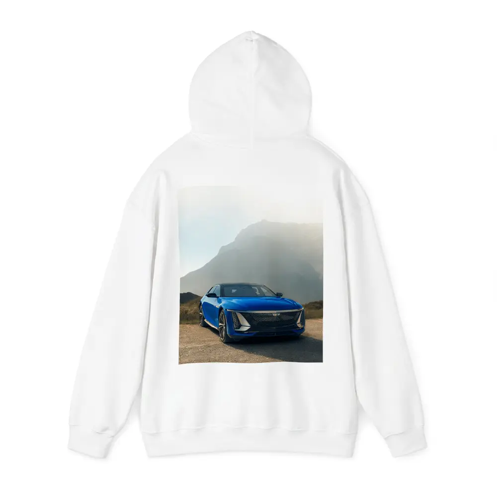 Cadillac Celestiq Blue Mountain Landscape Art – Hoodies