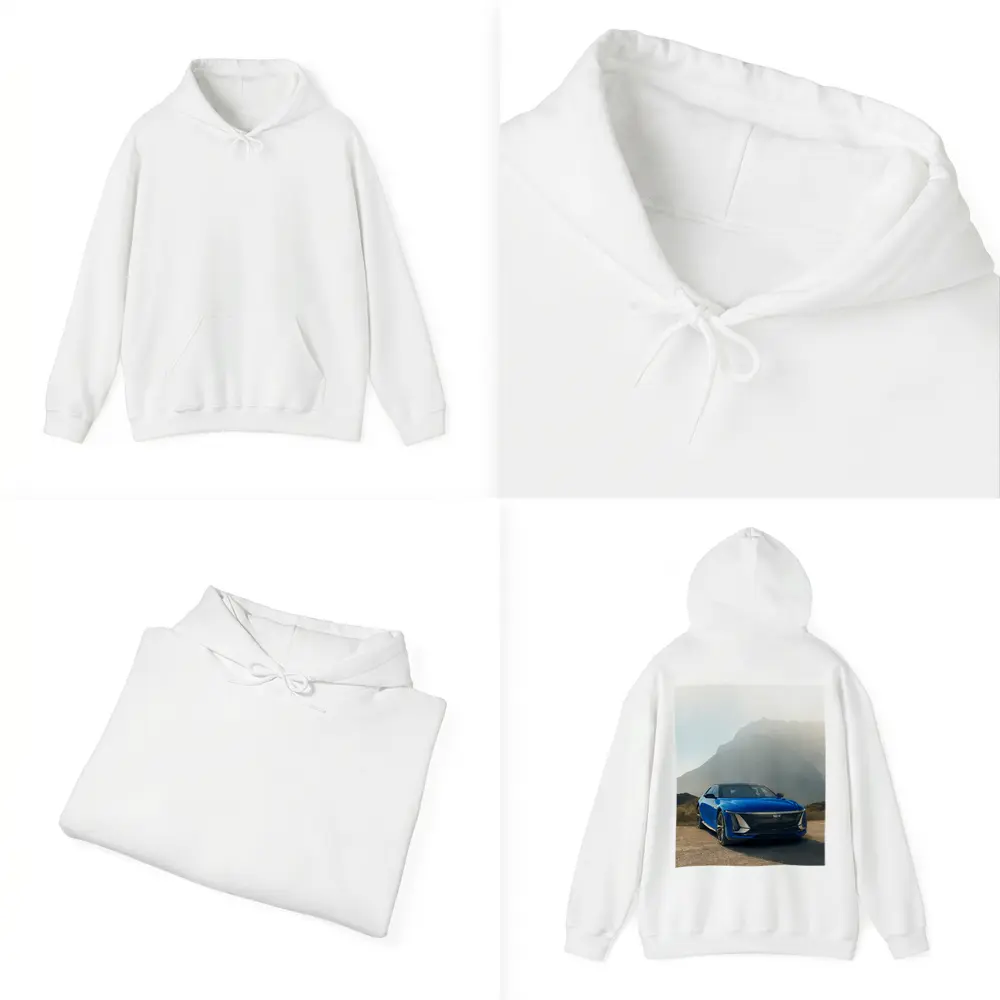 Cadillac Celestiq Blue Mountain Landscape Art – Hoodies