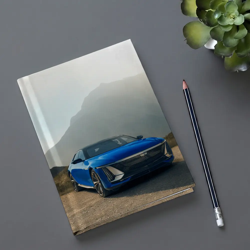 Cadillac Celestiq Blue Mountain Landscape Art – Notebooks