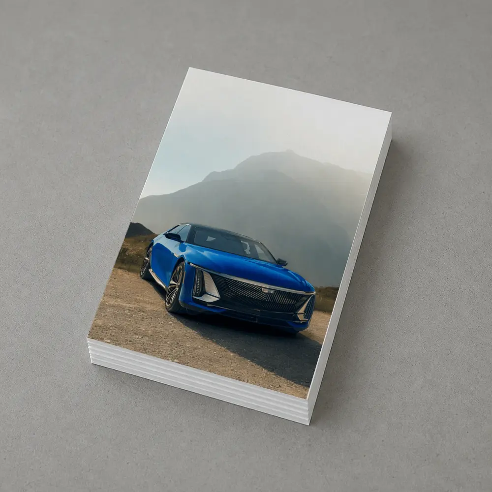 Cadillac Celestiq Blue Mountain Landscape Art – Postcards