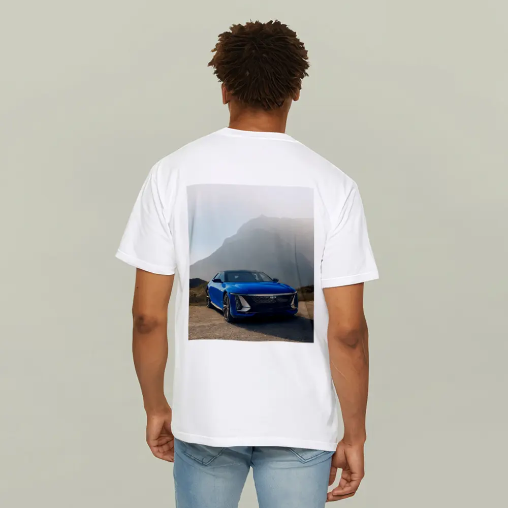 Cadillac Celestiq Blue Mountain Landscape Art – T-Shirts