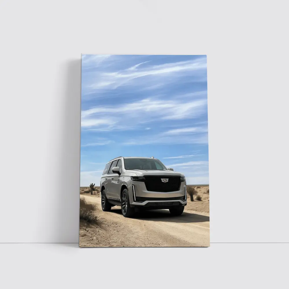 Cadillac Escalade Desert Road Blue Sky – Wall Art