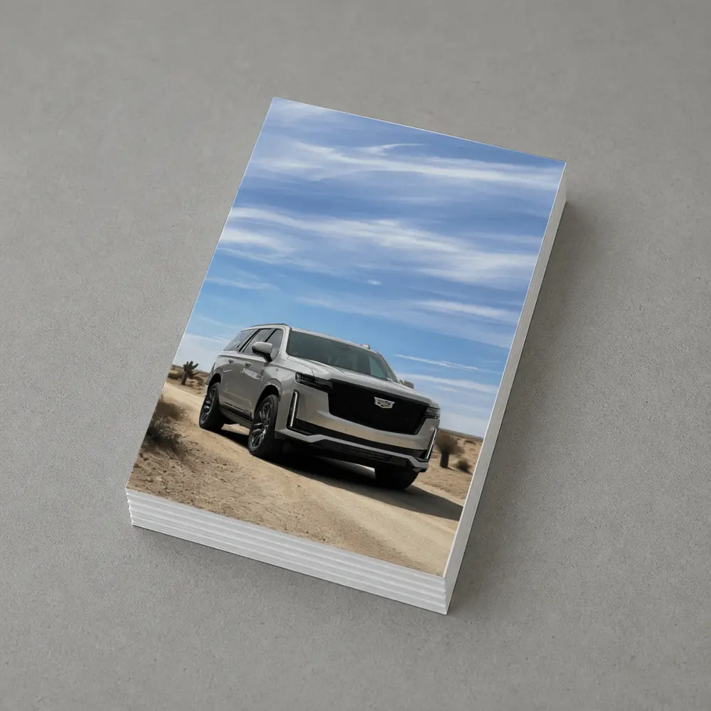 Cadillac Escalade Desert Road Blue Sky – Postcards