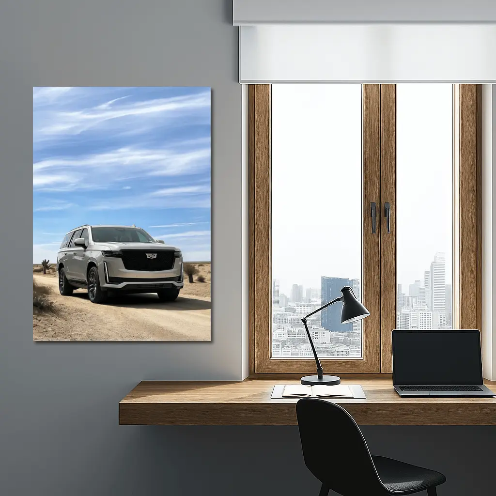 Cadillac Escalade Desert Road Blue Sky – Wall Art
