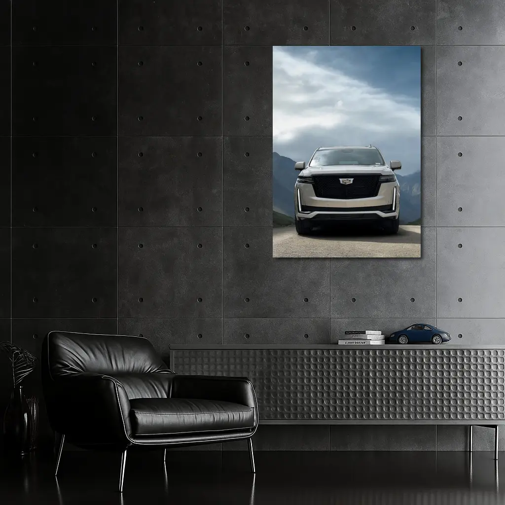 Cadillac Escalade Front View Mountain Road – Wall Art