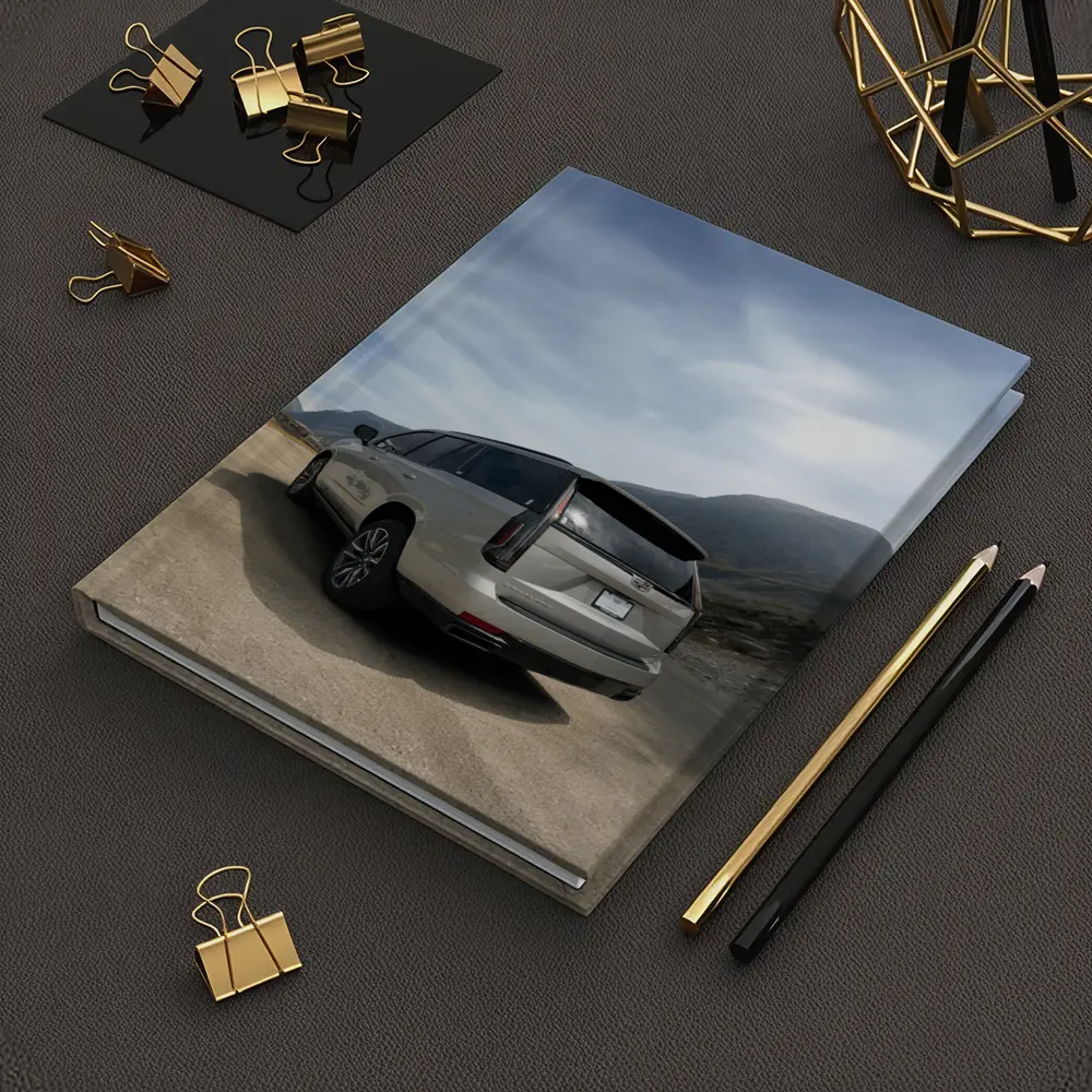 Cadillac Escalade Silver SUV Mountain Road – Notebooks