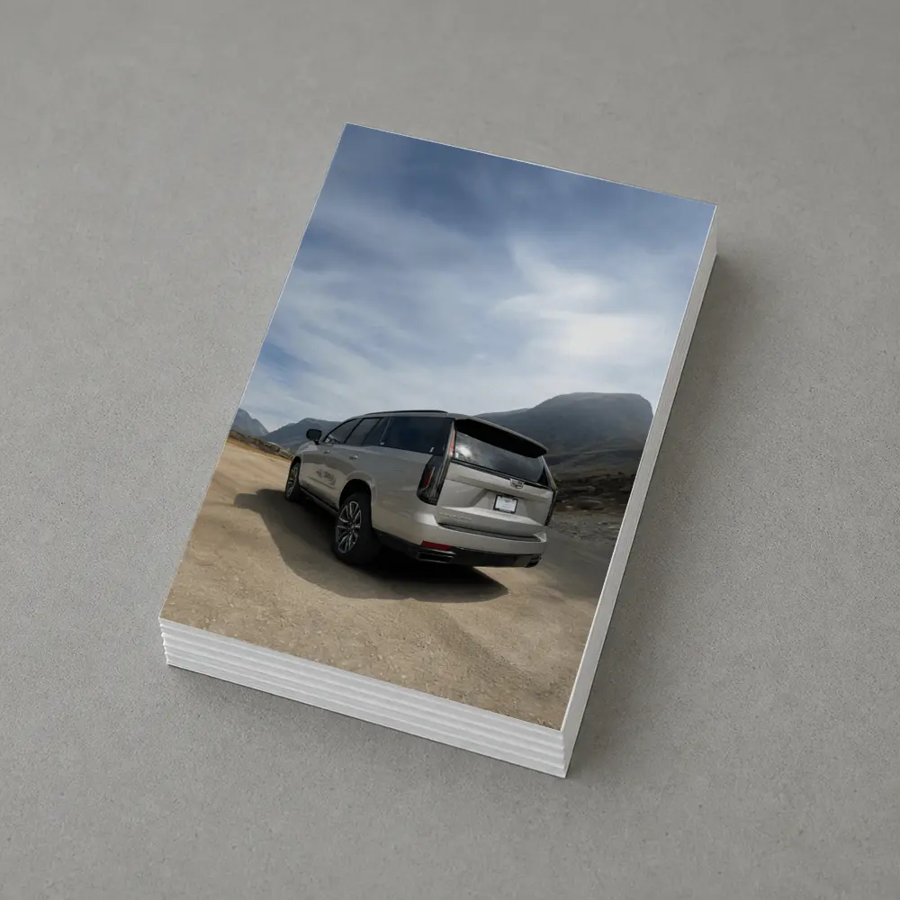 Cadillac Escalade Silver SUV Mountain Road – Postcards