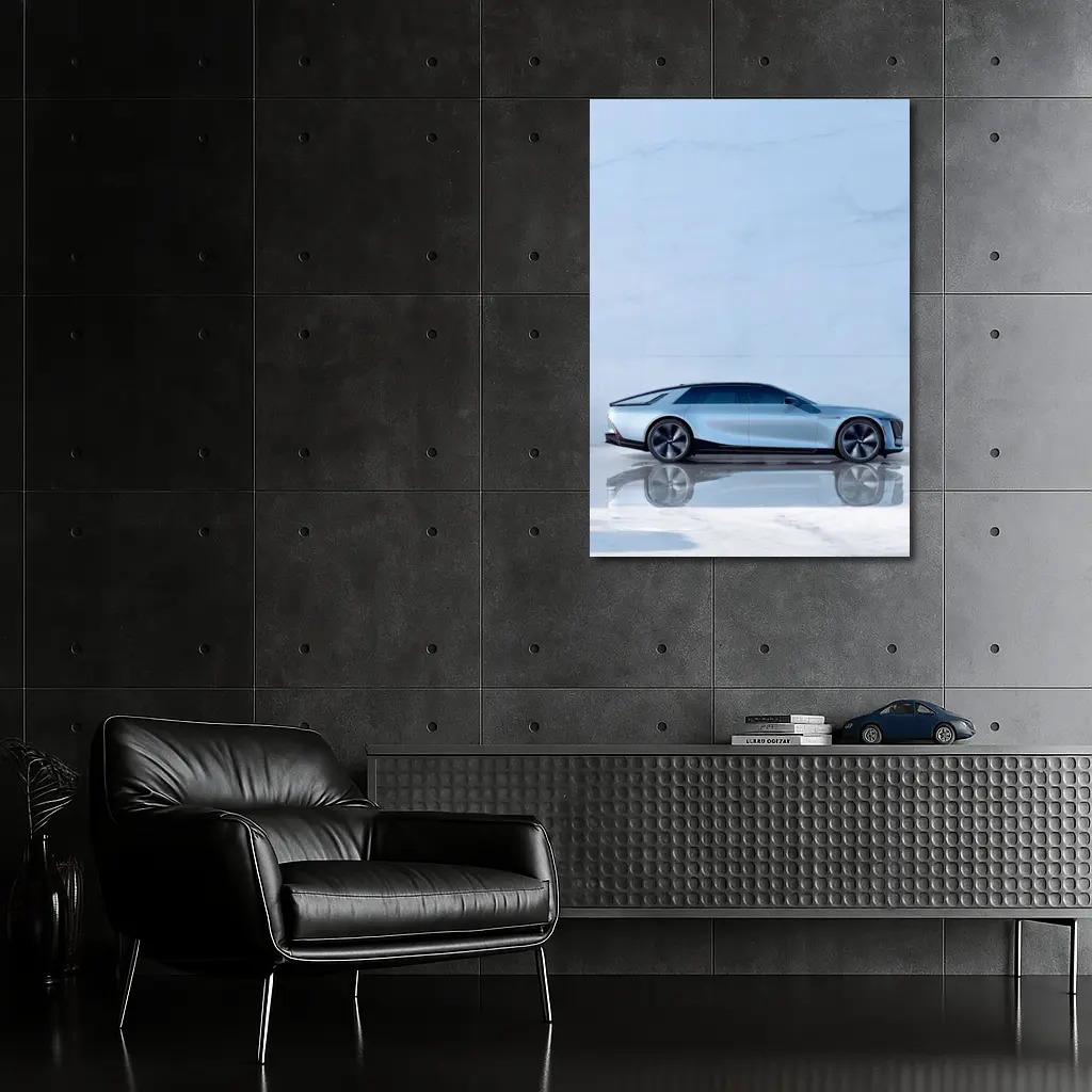 Cadillac Concept Car Marble Studio Side View – Wall Art