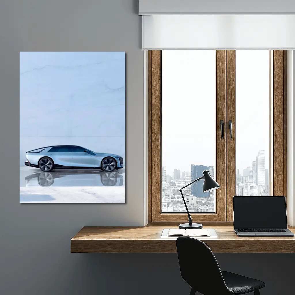 Cadillac Concept Car Marble Studio Side View – Wall Art