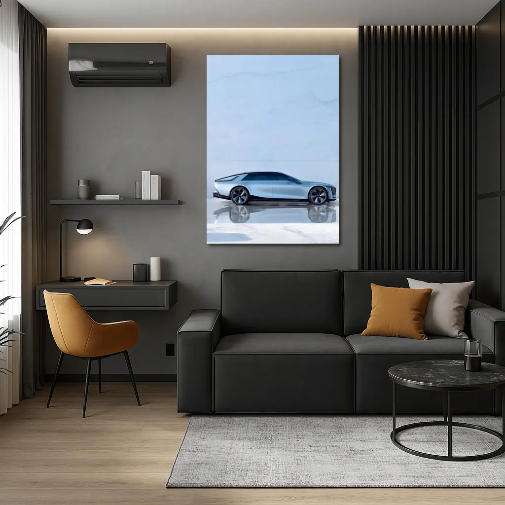 Cadillac Concept Car Marble Studio Side View – Wall Art