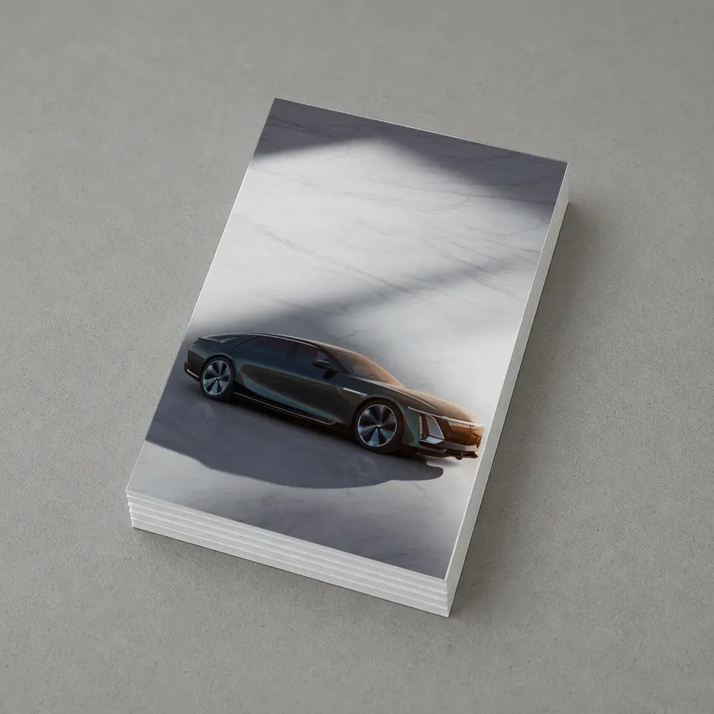 Cadillac Celestiq Concept on Marble Floor – Postcards