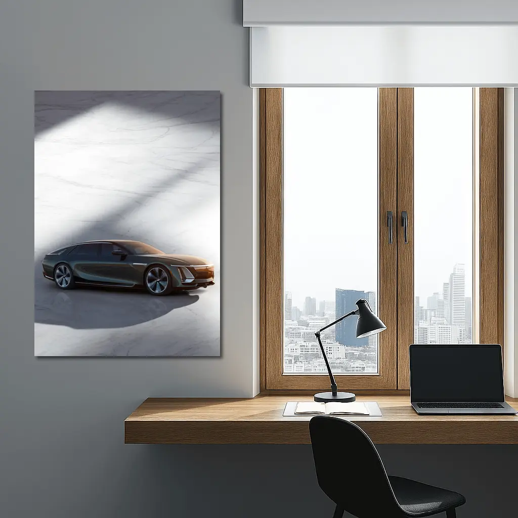 Cadillac Celestiq Concept on Marble Floor – Wall Art