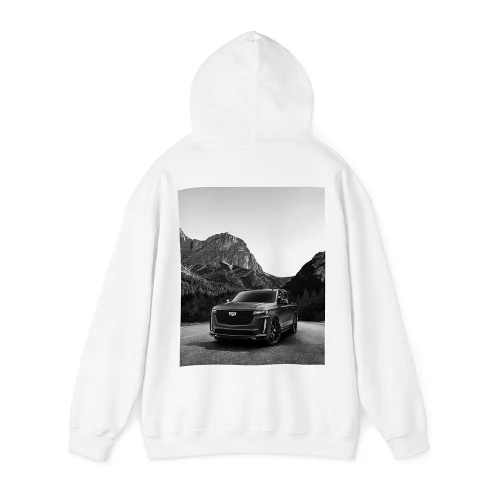 Cadillac Escalade Black Mountain Road Scene – Hoodies