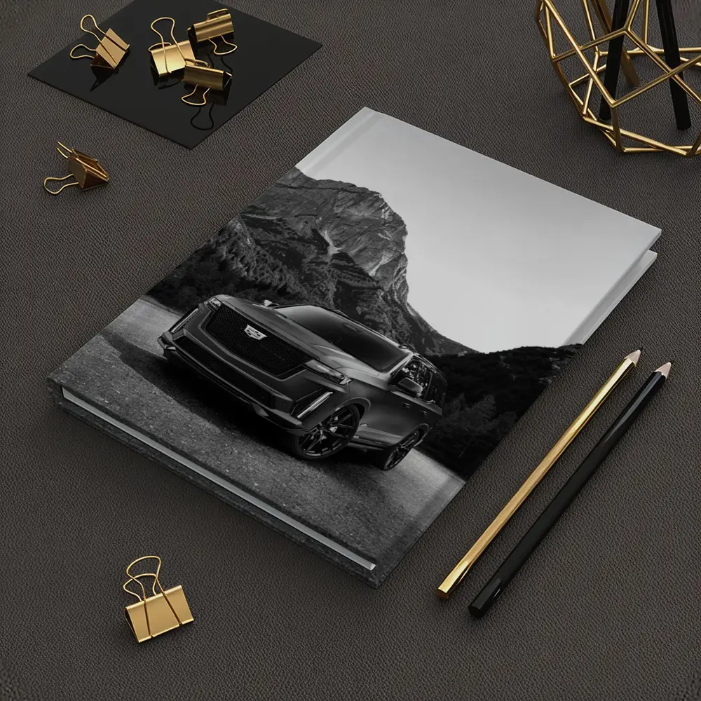 Cadillac Escalade Black Mountain Road Scene – Notebooks