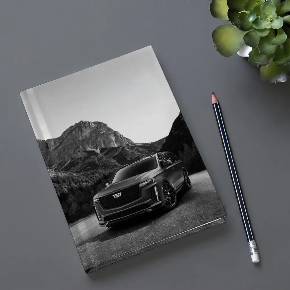 Cadillac Escalade Black Mountain Road Scene – Notebooks