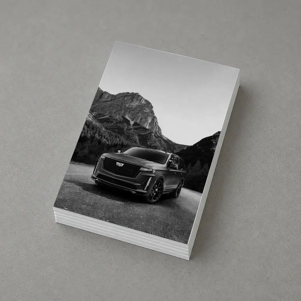 Cadillac Escalade Black Mountain Road Scene – Postcards