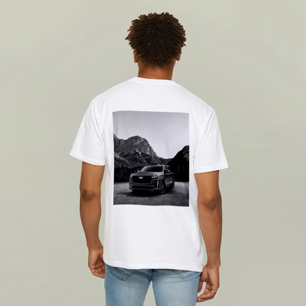 Cadillac Escalade Black Mountain Road Scene – T-Shirts
