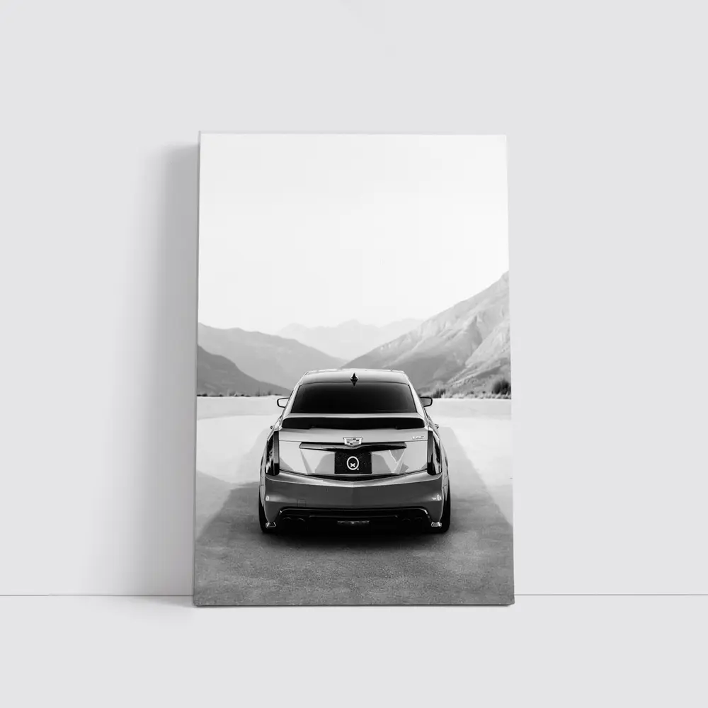 Cadillac CT5 Rear View Mountain Backdrop – Wall Art